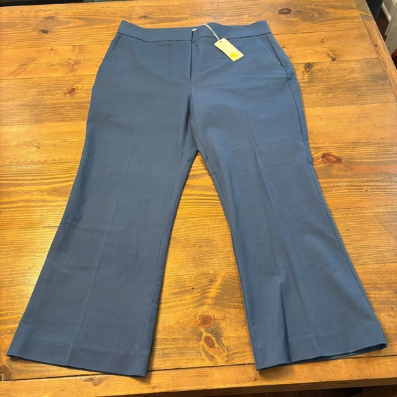 Boden Pants - Boden Women's Cropped Dress Pant 14 Cropped Classic Cotton Timeless Trouser Blue